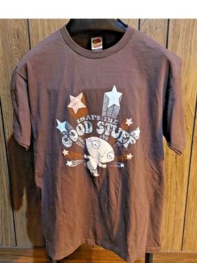 Family Guy Stewie Naked Vintage Shirt 90s Y2K Thats The Good Stuff Large Brown